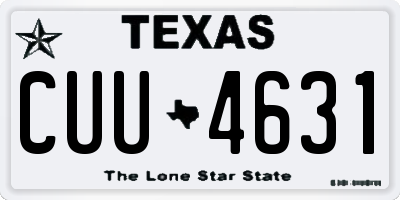 TX license plate CUU4631