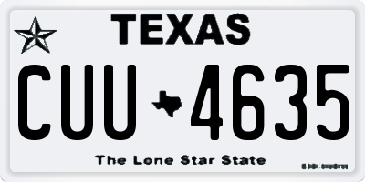 TX license plate CUU4635
