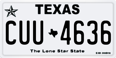 TX license plate CUU4636