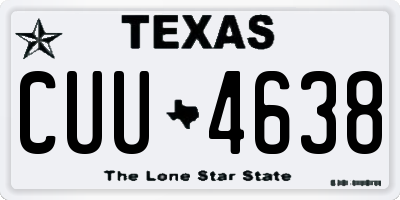 TX license plate CUU4638