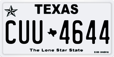 TX license plate CUU4644