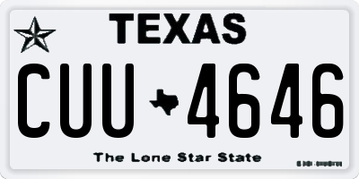 TX license plate CUU4646