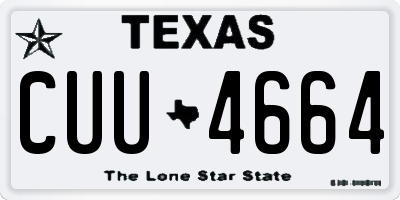 TX license plate CUU4664