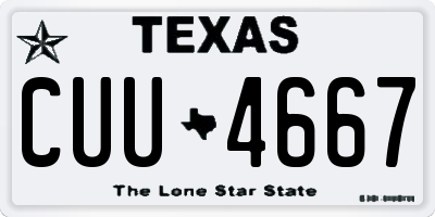 TX license plate CUU4667