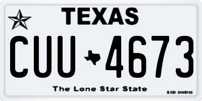 TX license plate CUU4673