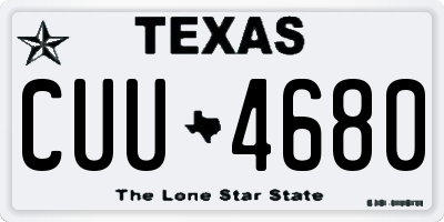 TX license plate CUU4680