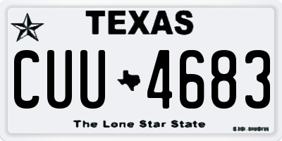 TX license plate CUU4683