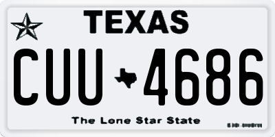TX license plate CUU4686