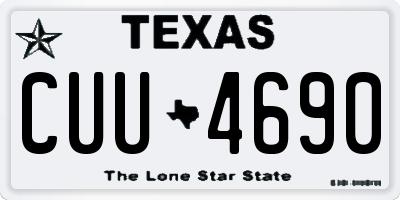 TX license plate CUU4690