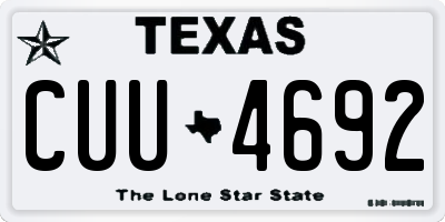 TX license plate CUU4692
