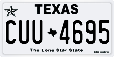 TX license plate CUU4695