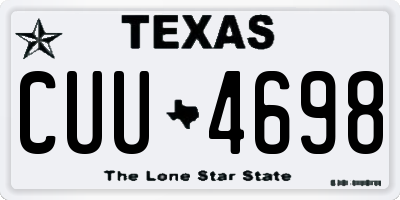 TX license plate CUU4698