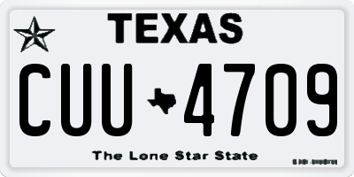 TX license plate CUU4709