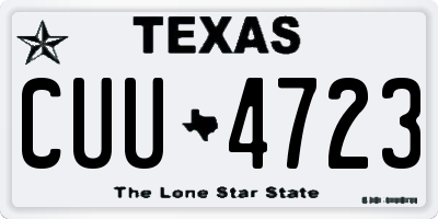 TX license plate CUU4723