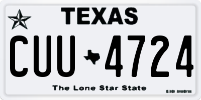 TX license plate CUU4724