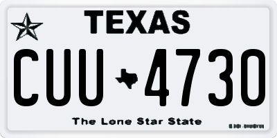 TX license plate CUU4730