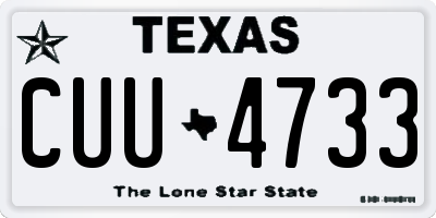 TX license plate CUU4733