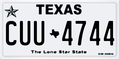 TX license plate CUU4744