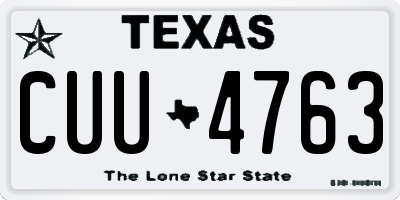 TX license plate CUU4763
