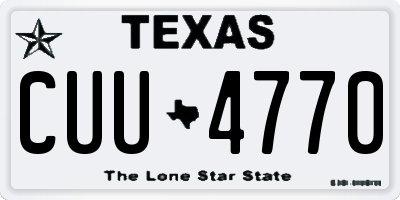 TX license plate CUU4770