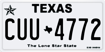 TX license plate CUU4772