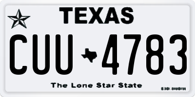 TX license plate CUU4783