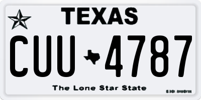 TX license plate CUU4787