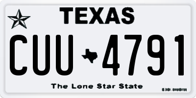 TX license plate CUU4791