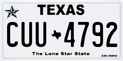 TX license plate CUU4792