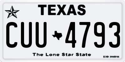 TX license plate CUU4793