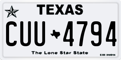 TX license plate CUU4794
