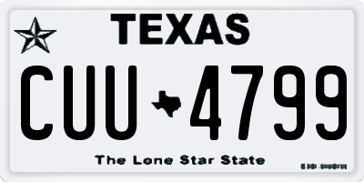 TX license plate CUU4799