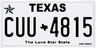 TX license plate CUU4815