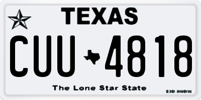 TX license plate CUU4818