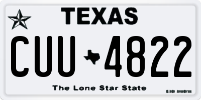 TX license plate CUU4822