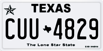 TX license plate CUU4829