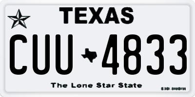 TX license plate CUU4833