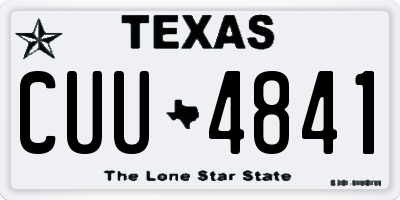 TX license plate CUU4841