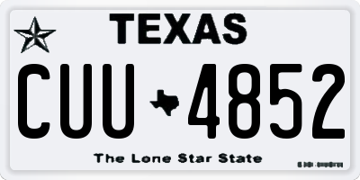 TX license plate CUU4852