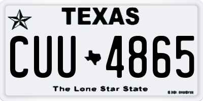 TX license plate CUU4865