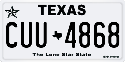 TX license plate CUU4868