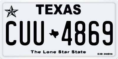 TX license plate CUU4869