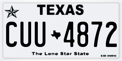 TX license plate CUU4872