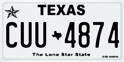 TX license plate CUU4874