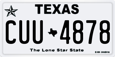 TX license plate CUU4878