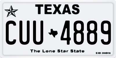 TX license plate CUU4889