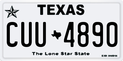 TX license plate CUU4890