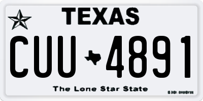 TX license plate CUU4891