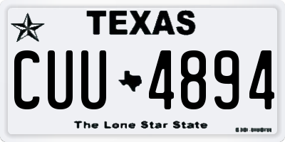 TX license plate CUU4894