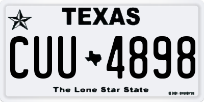 TX license plate CUU4898